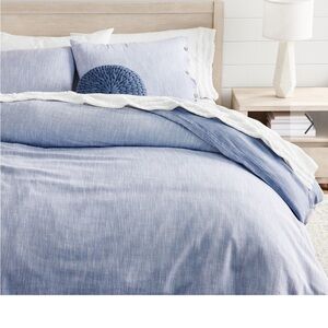 Belgian flax linen Button-Down Chambray Duvet Cover